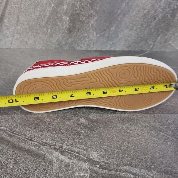 Earth Origins Shoes Womens 7 W Red Suede Slip-Ons Zandel Casual Comfort - Picture 10 of 12